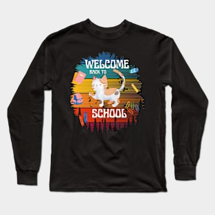 Welcome Back To School Cat Long Sleeve T-Shirt